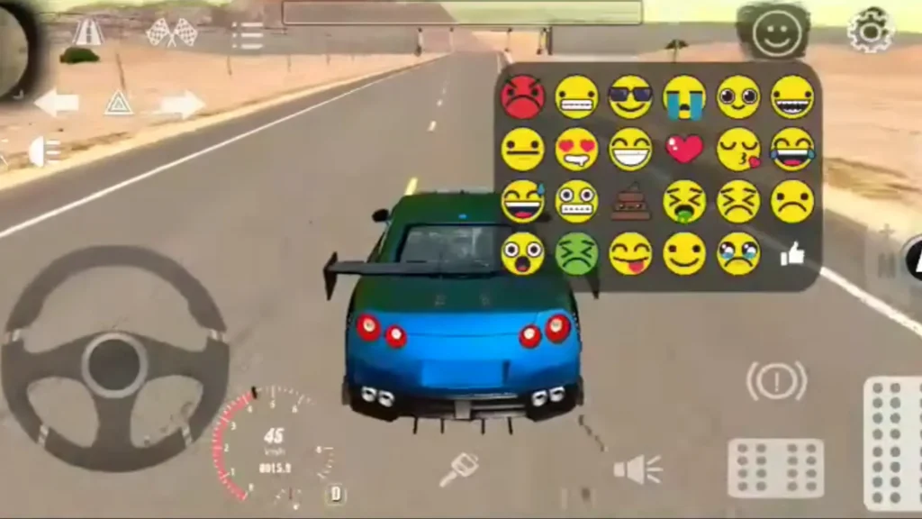 Picture of talking with emojis in car parking multiplayer