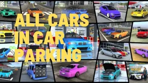 pictures of all cars in car parking multiplayer