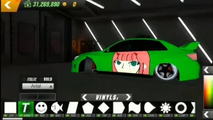 anime customization of cars in car parking multiplayer